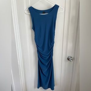 Electric Blue Norma Kamali Ruched Sleeveless Dress